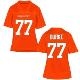 Brayden Burke Game Orange Women's Oklahoma State Cowboys Football Jersey