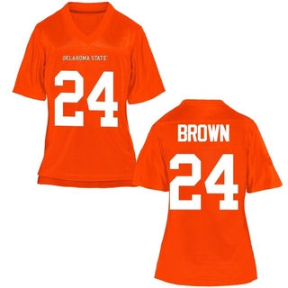 CJ Brown Game Orange Women's Oklahoma State Cowboys Football Jersey