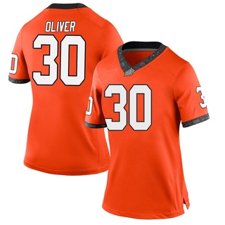 Collin Oliver Game Orange Women's Oklahoma State Cowboys Football Jersey