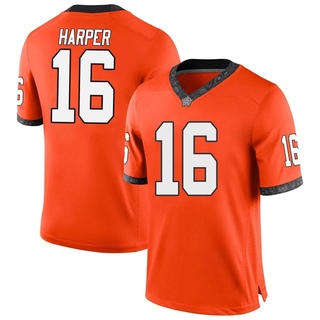Devin Harper Game Orange Youth Oklahoma State Cowboys Football Jersey