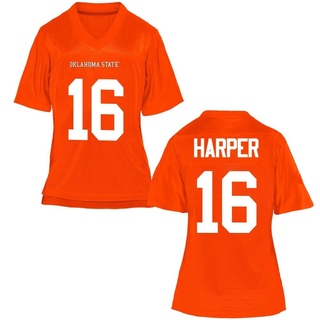 Devin Harper Replica Orange Women's Oklahoma State Cowboys Football Jersey