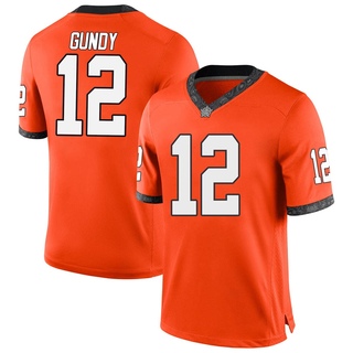 Gunnar Gundy Game Orange Men's Oklahoma State Cowboys Football Jersey