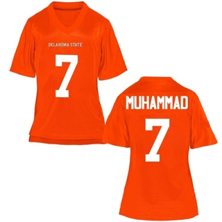Jabbar Muhammad Replica Orange Women's Oklahoma State Cowboys Football Jersey