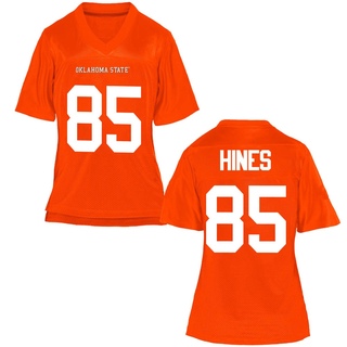 Justin Hines Replica Orange Women's Oklahoma State Cowboys Football Jersey