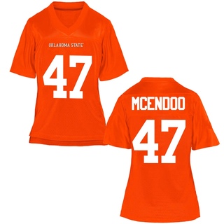 Luke McEndoo Replica Orange Women's Oklahoma State Cowboys Football Jersey