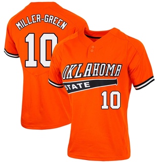 Lyle Miller-Green Replica Orange Women's Oklahoma State Cowboys Vapor Two-Button Baseball Jersey